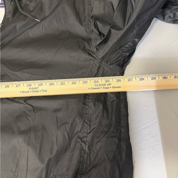 Champion Hooded Windbreaker Jacket Fleece Lined Black Mens XL Full Zip - Picture 9 of 11